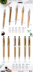 Bamboo Stylus Pens & Pencils
