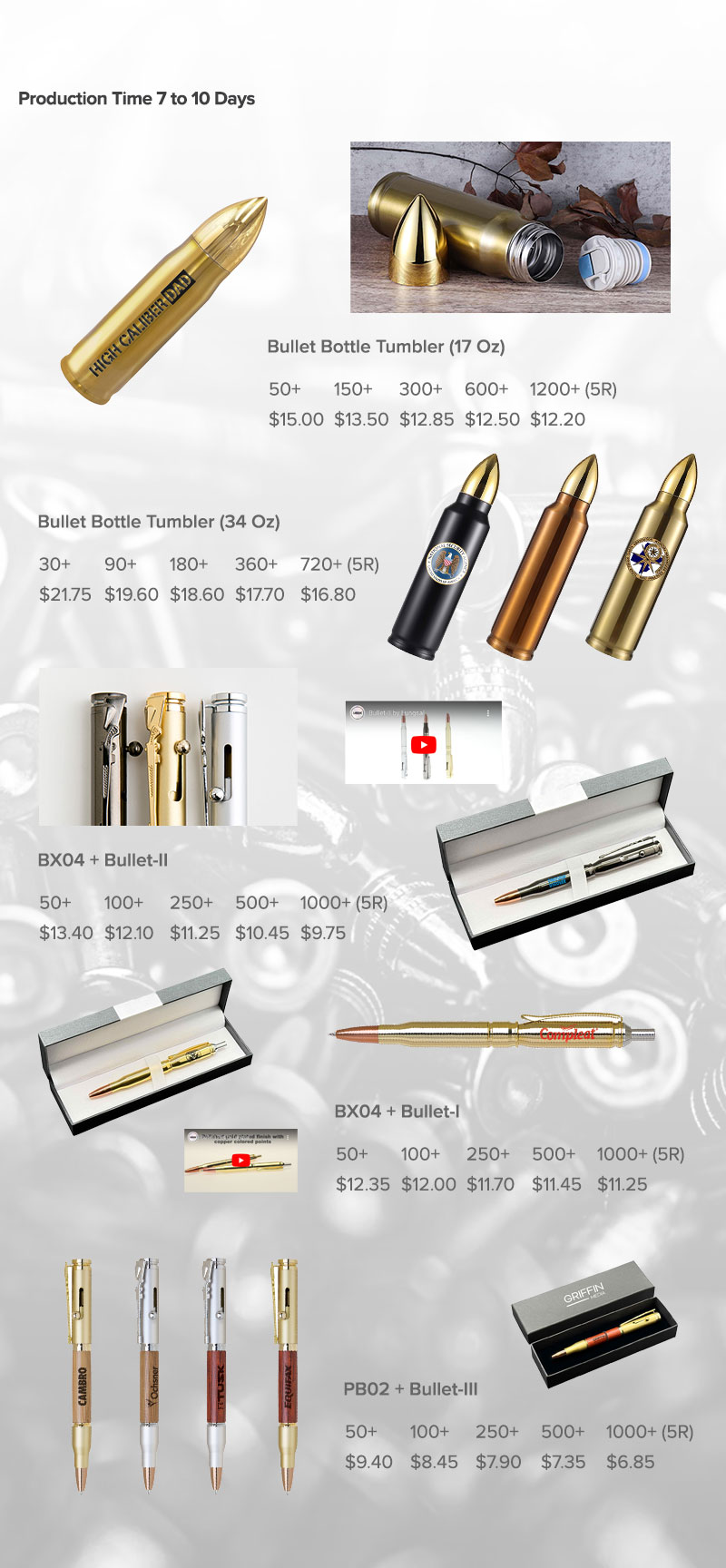 Lungsal's Bullet Pens and Tumblers