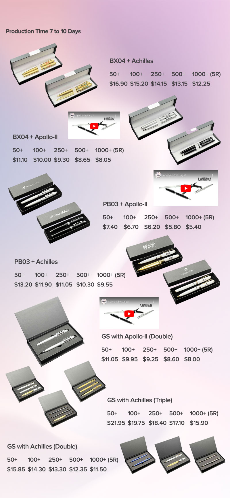 Lungsal's 2025 New Pen Sets