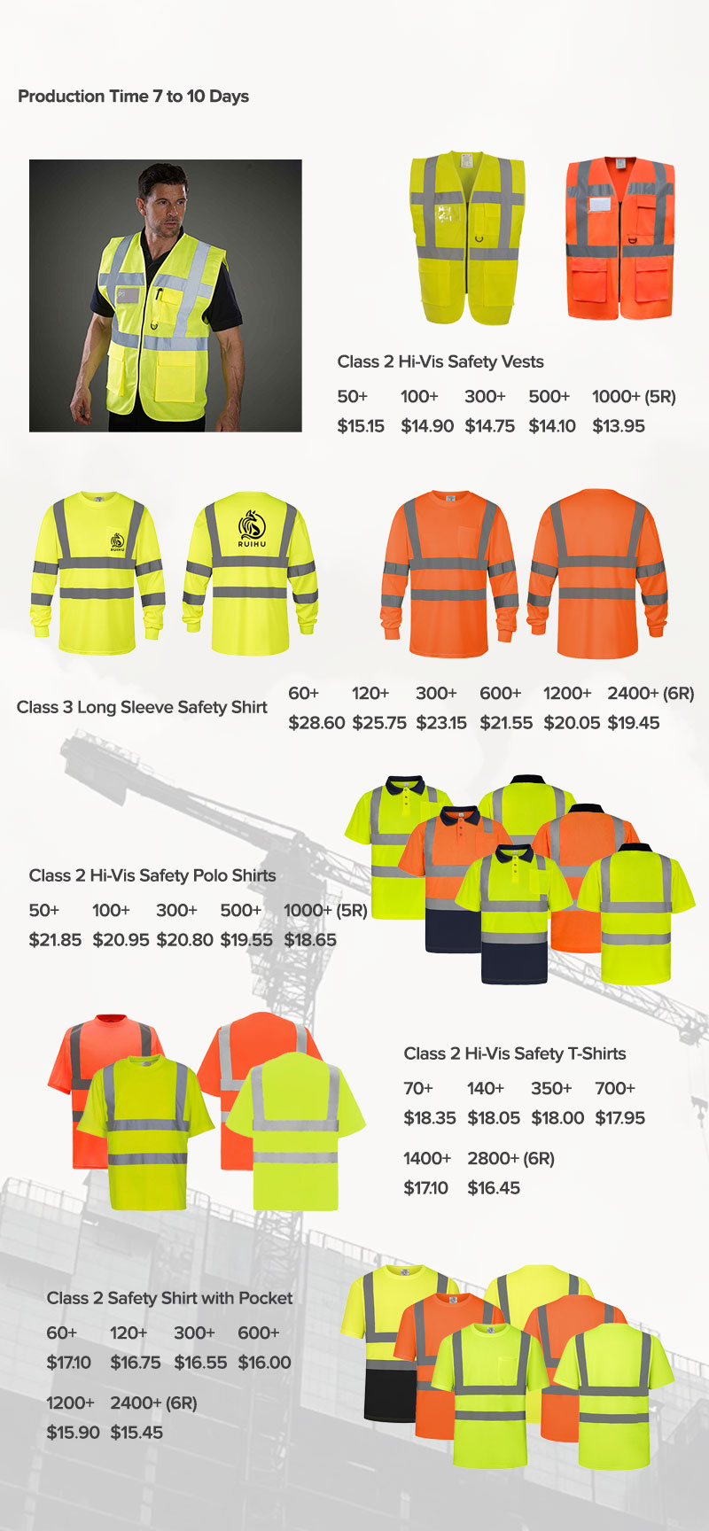Lungsal's Hi-Vis Safety Vests and Shirts