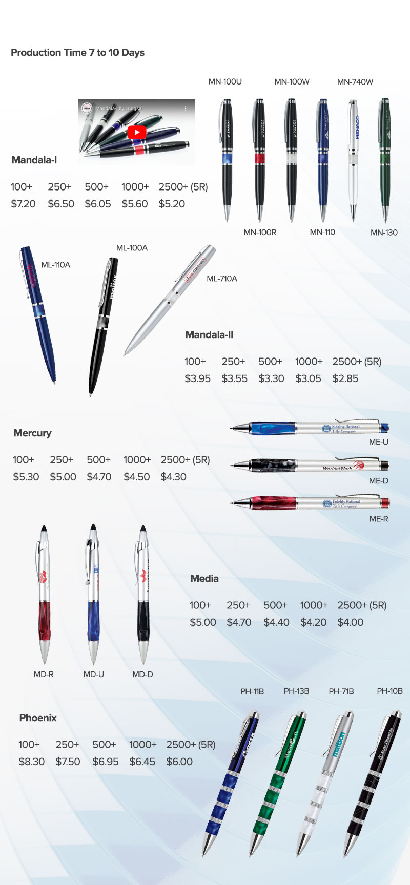 Lungsal's High End Marble Pens