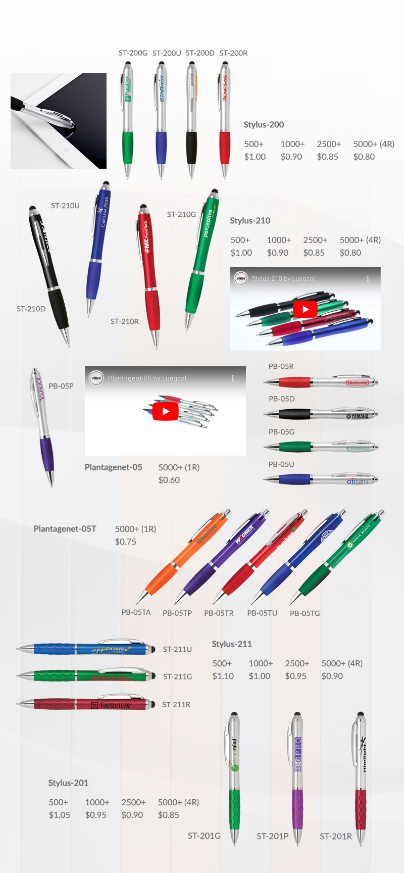 Lungsal's Popular Plastic Pens