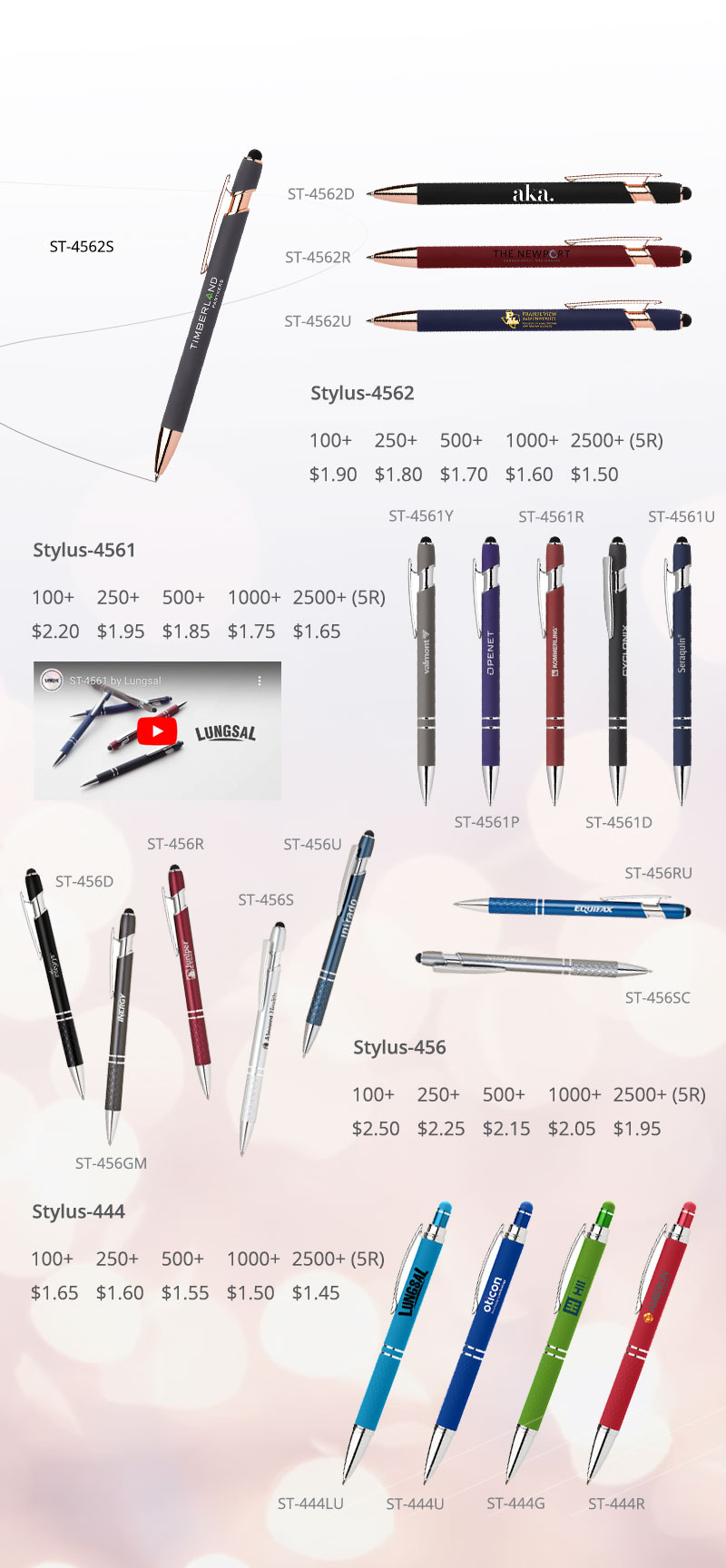 Lungsal's Smooth Popular Pens