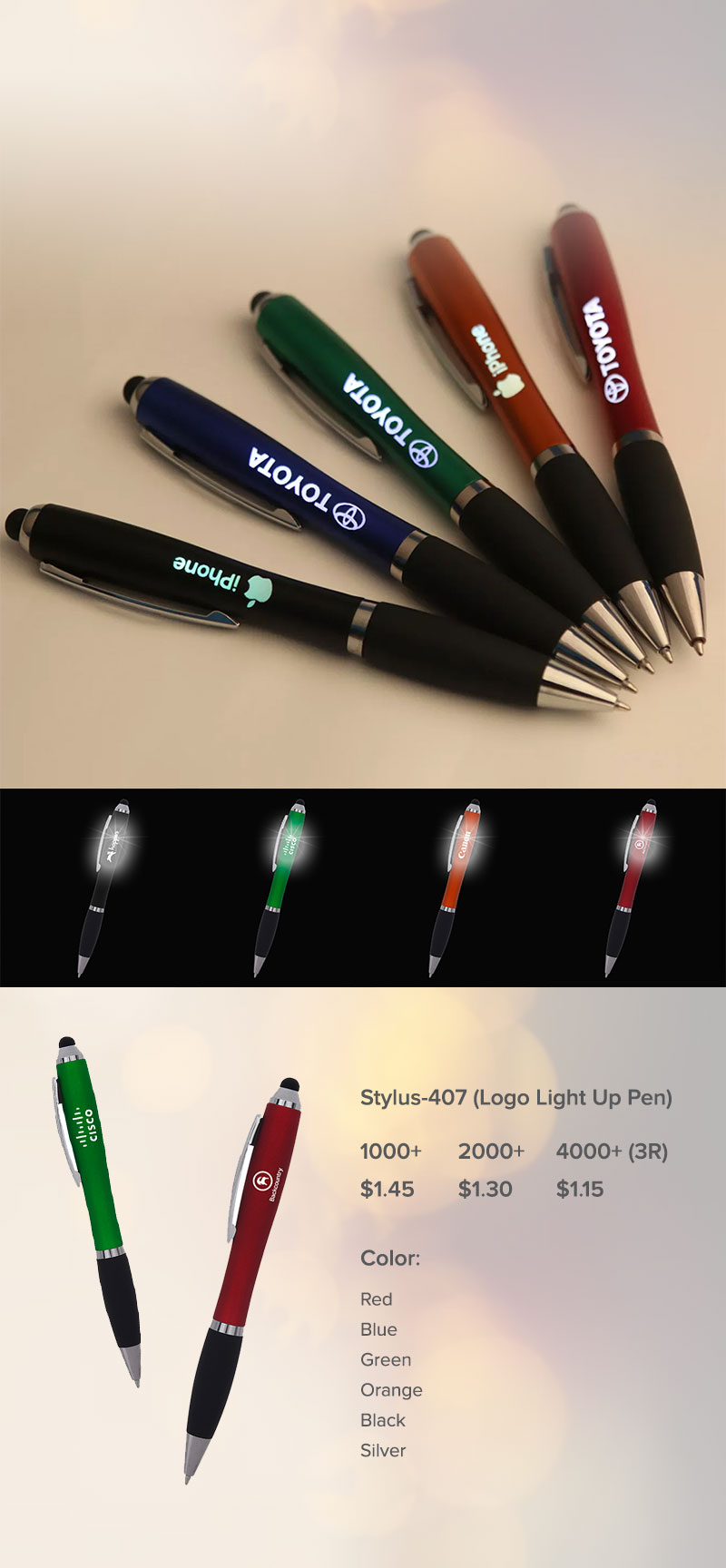 Lungsal’s Logo Light Up Pens