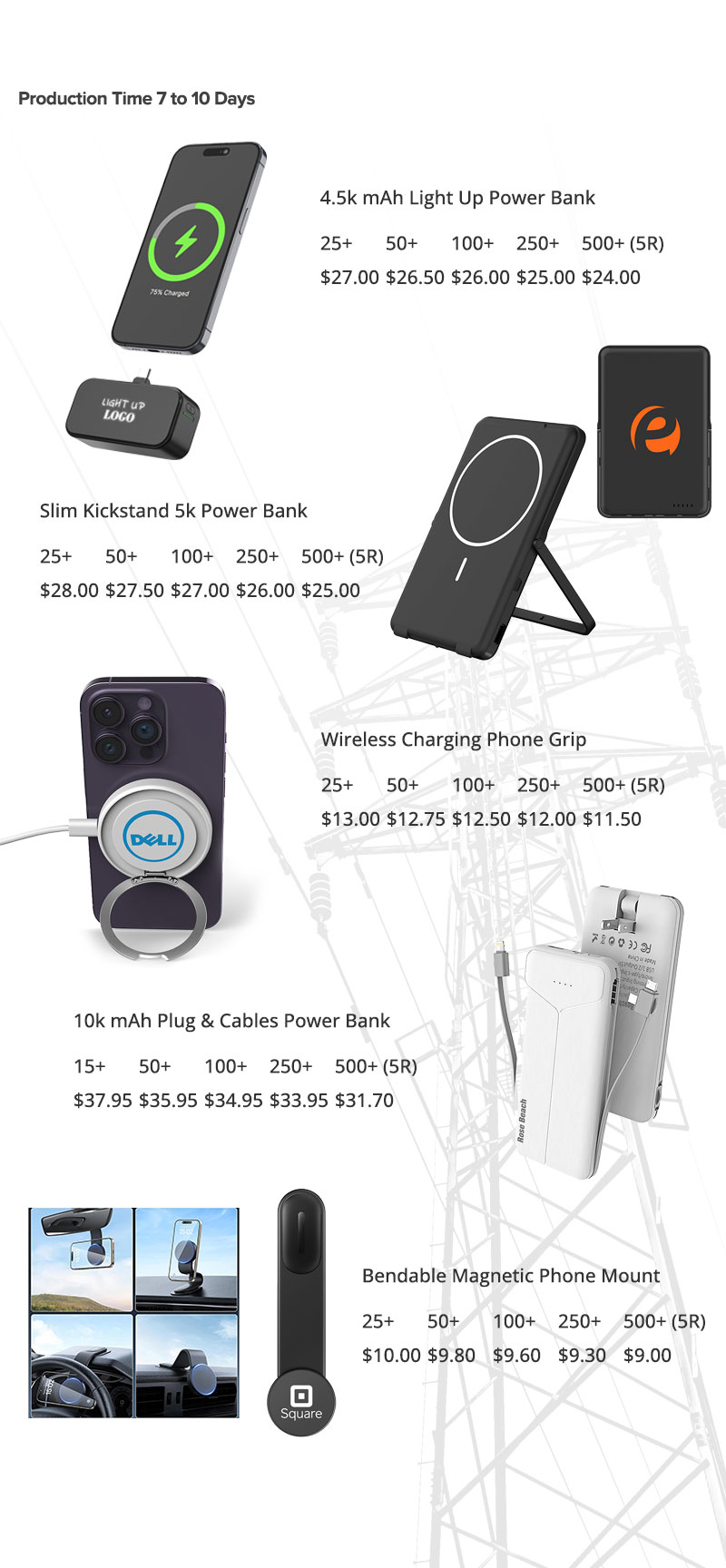 Lungsal's New Power Banks and Phone Stands