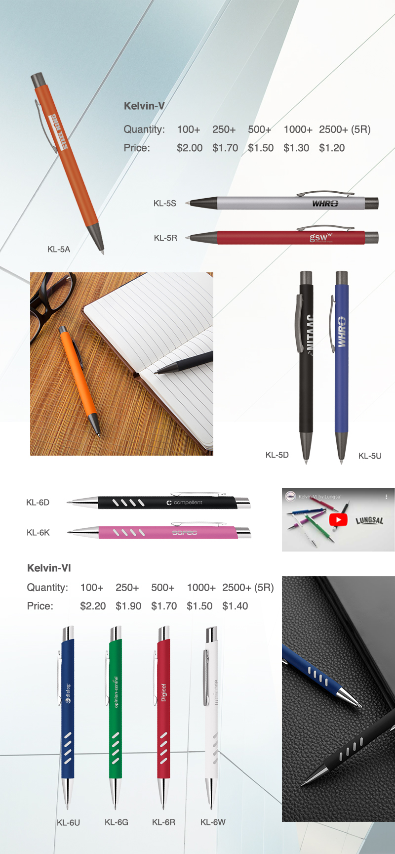 Lungsal's Soft Touch Metal Pens