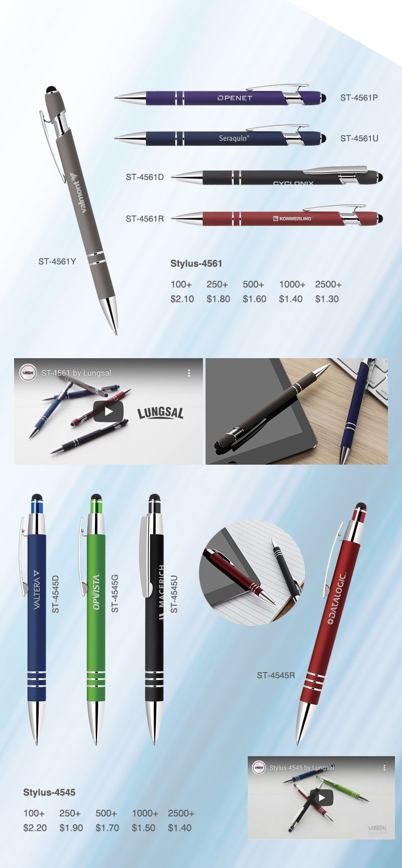 Lungsal's Popular Soft Touch Stylus Pens